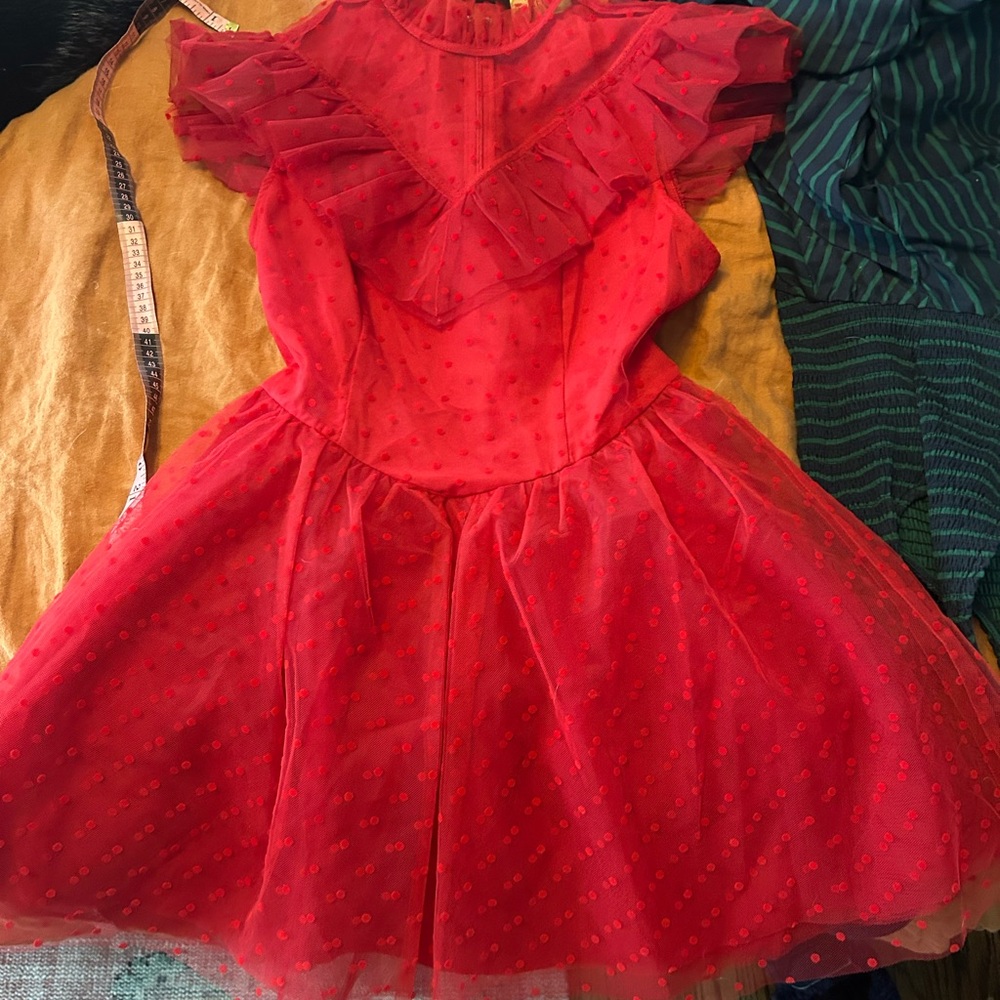 Forever 21 Women’s Red Ruffled Dress.
